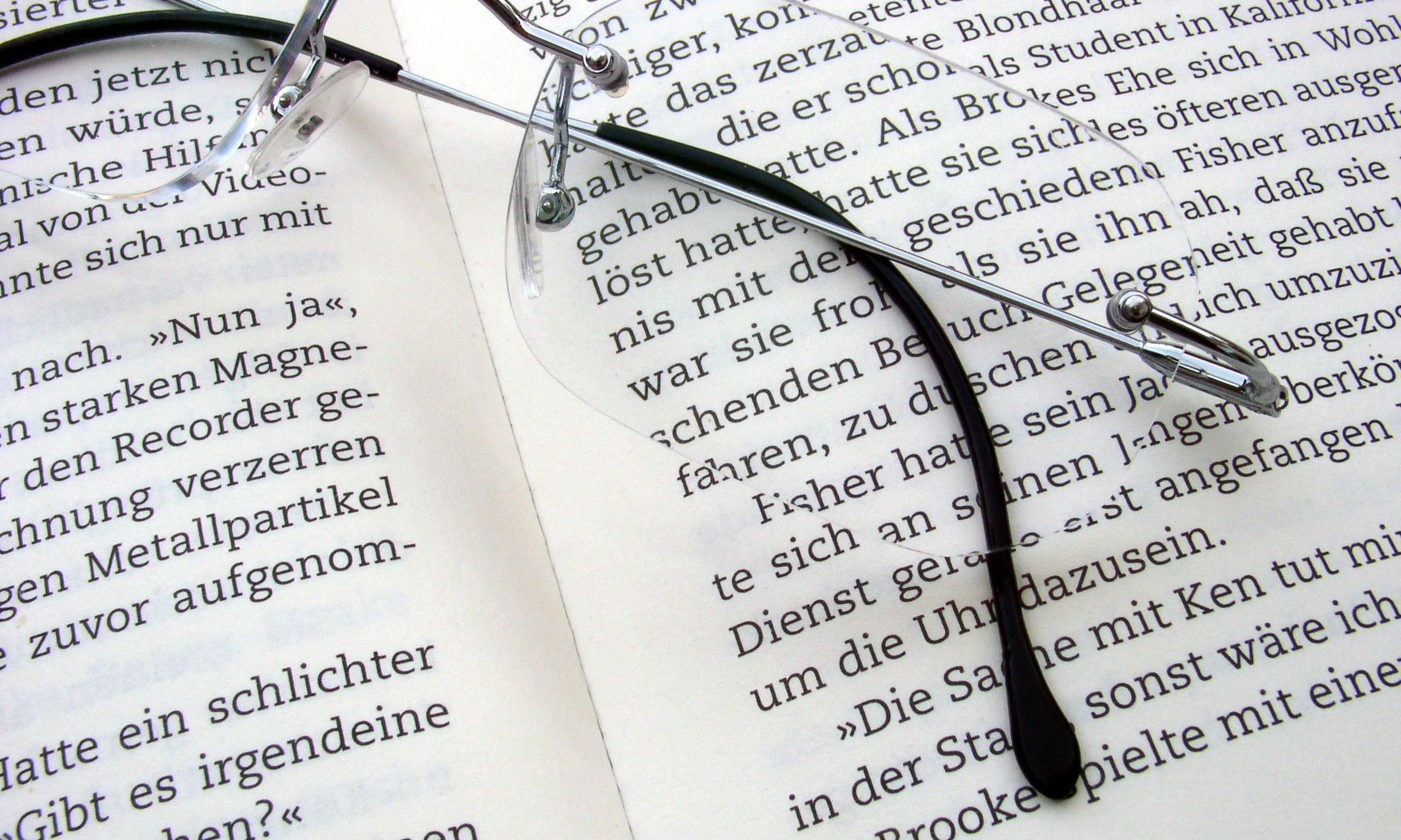 rimless glasses