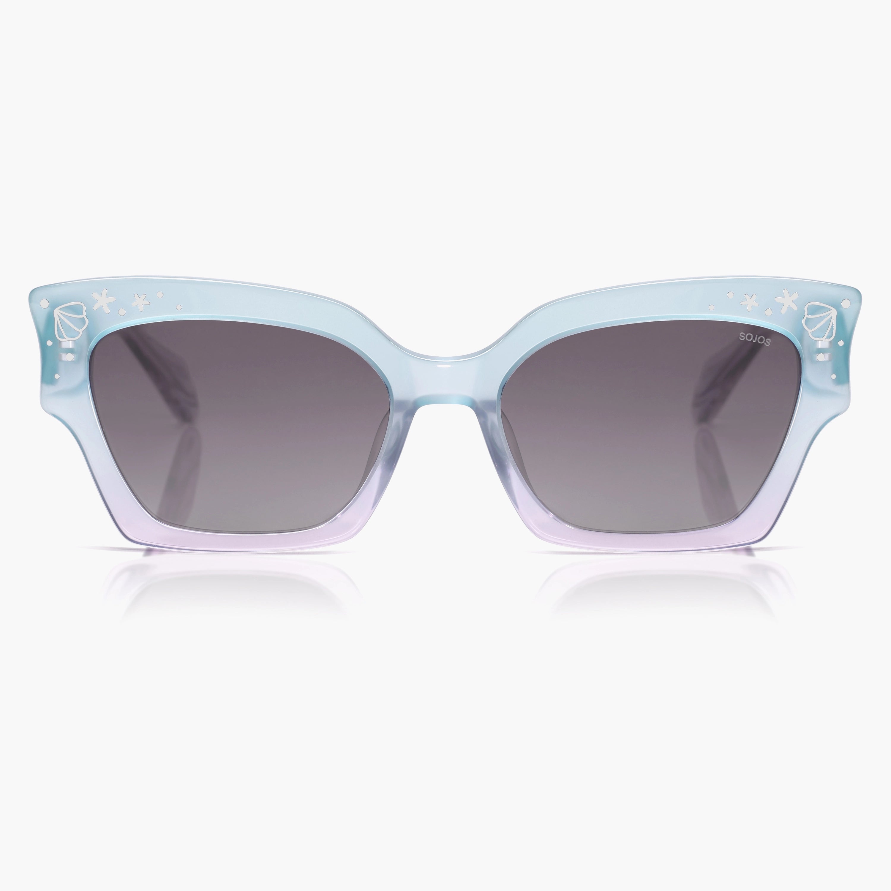 Blue Purple Sunnies with Ocean-inspired Design