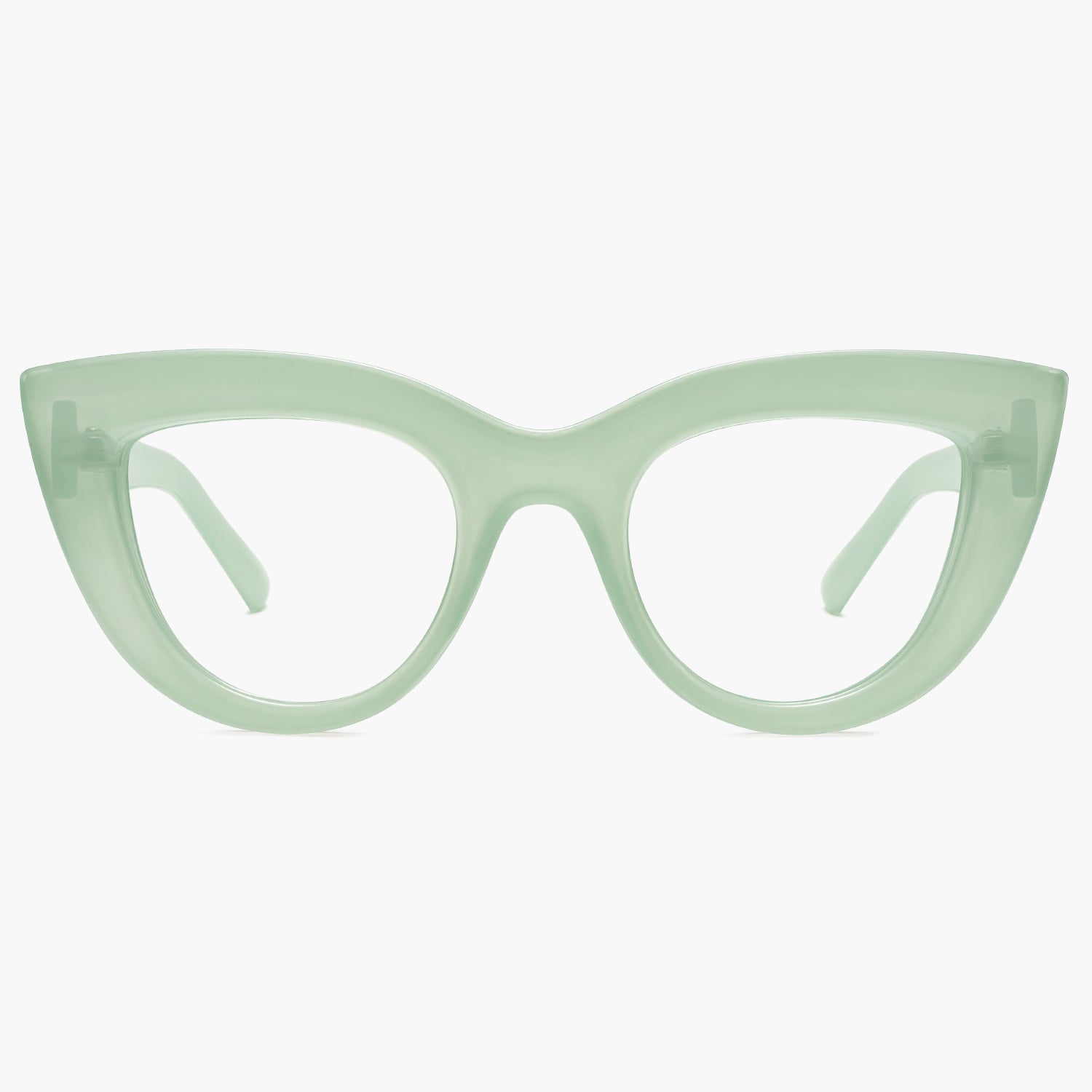 SOJOS Cat Eye Light Green Eyeglasses