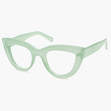 SOJOS Cat Eye Light Green Eyeglasses