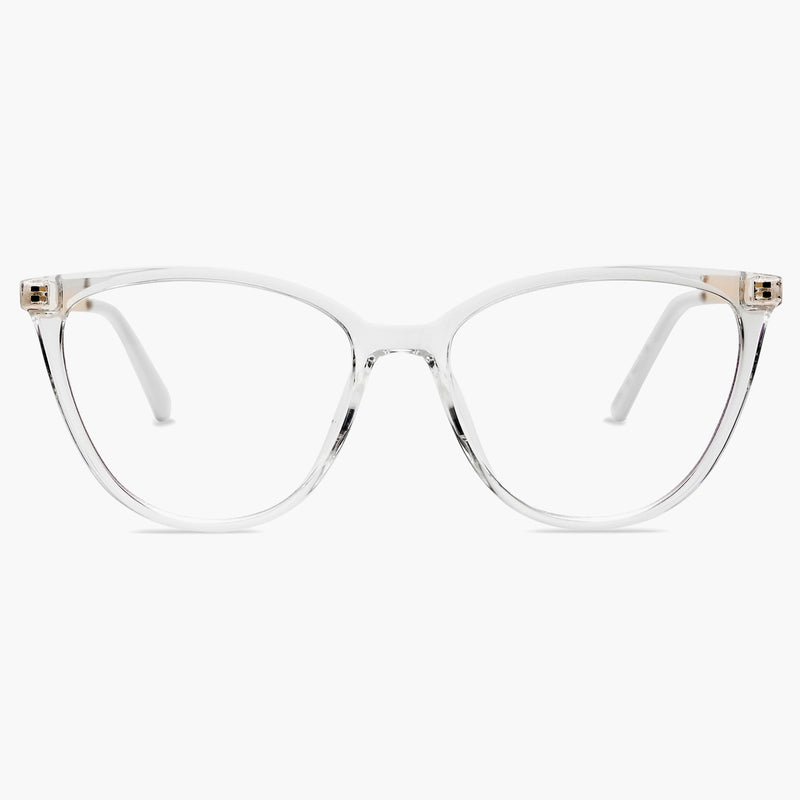 SOJOS Cat Eye Transparent Glasses 