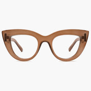 SOJOS Cat Eye Clear Brown Eyeglasses