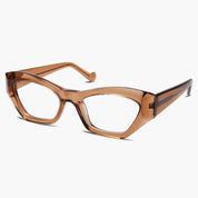 SOJOS Polygon Clear Brown Eyeglasses