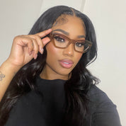 SOJOS Polygon Clear Brown Eyeglasses